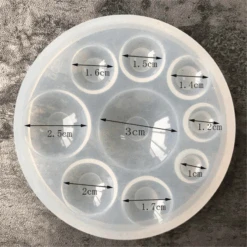 Moule 9 Gemmes Demi Sphères