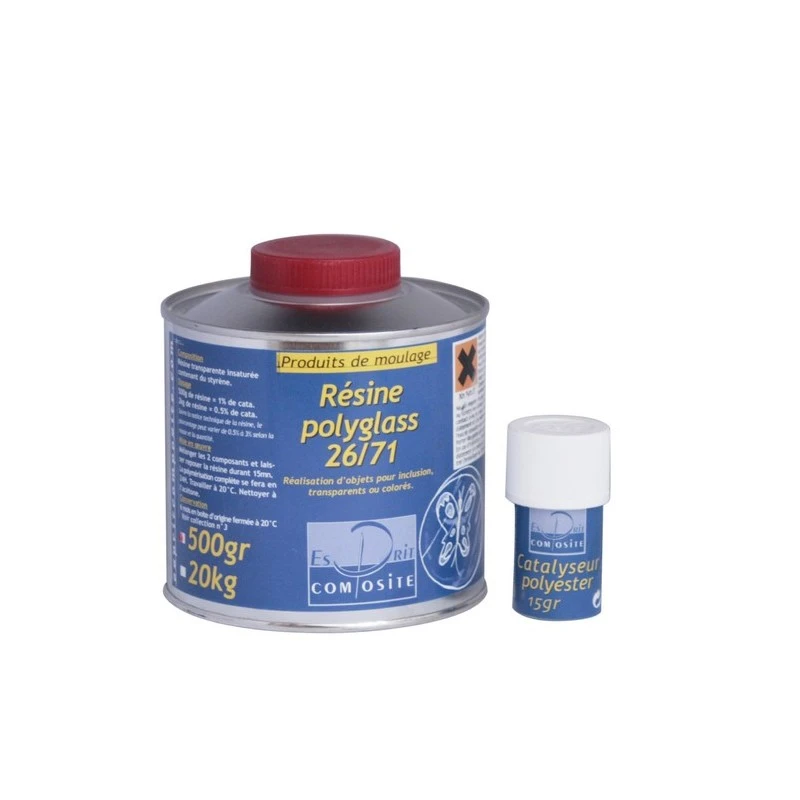 Résine Polyglass 500g 1 Résine Polyglass 500g